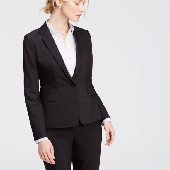 Ann Taylor Tropical Wool One Button Blazer - Picture 1 of 7